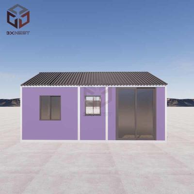 China Corrugated Metal 20ft Flat Pack Container Construction Site Temporary Housing for sale