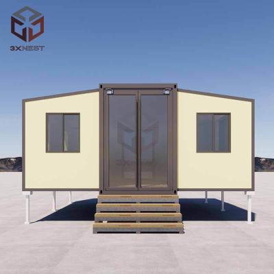 China Customizable Step Double Wing Container House with Balcony EPS/PU/Rock Wool Insulation for sale