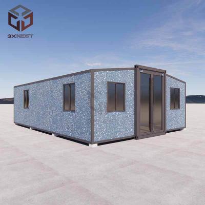 China 56 Sqm Prefab Expanding Container House Shipping Tiny Home Expandable for sale