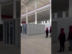 FOLDABLE EXPANDABLE CONTAINER HOUSE WITH 2200MM W FOLD SIZE AND 18MM FLOOR THICKNESS