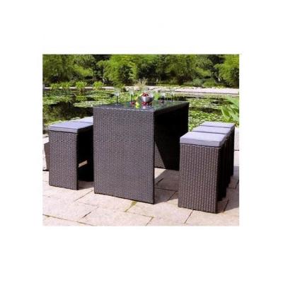 China Awrf6029 garden cane bar set inculd 6pcs stool and 1pc table 2022 garden cane bar set for sale