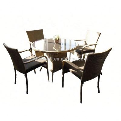 China Cheap garden dining table and chairs set awrf9756a from ningbo manufacture garden bistro furniture for sale