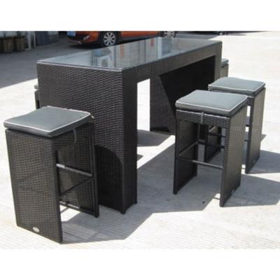 China Bars bistro table and chair outdoor furniture rattan bar set for sale