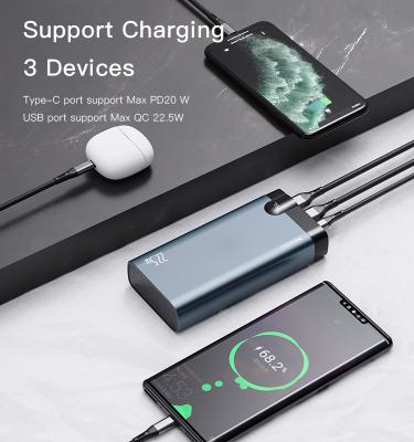 China Fast Type-C Support Palladium Quick Dock YESIDO 20000mAh 2 USB 18W QC3.0 Charging 20W Charging Power Bank for sale