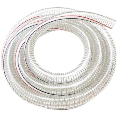 China Flexible Safety Wire Clear Reinforced Pvc Suction Transparent Wire PVC Steel Hose for sale