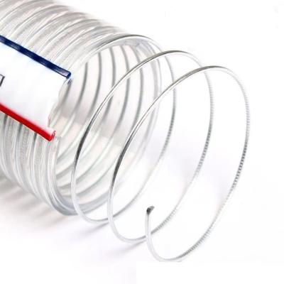 China Safety PVC Flexible Clear Transparent Safety Reinforced Steel Wire PVC Pipe for sale