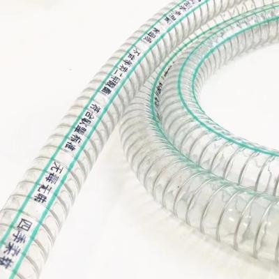 China Flexible Safety Bend Radius Safety PVC Food Grade PVC Transparent Steel Pipe for sale