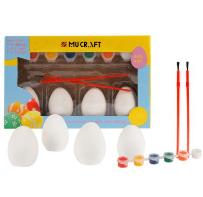 China Develop Hand-Eye Coordination Plaster Easter Egg Painting Set Craft Kits Easter Decoration Set For Kids for sale