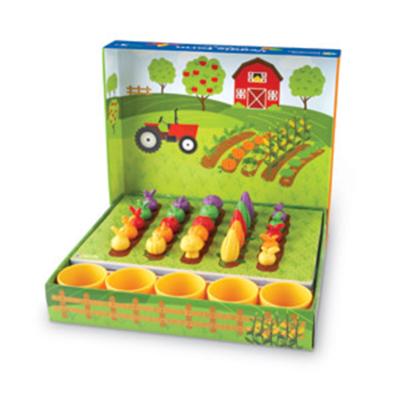 China 46pc Intelligence Growing Veggie Farm Matching Set Color Matching Food Game Grow Recognition Color Matching For Kids for sale