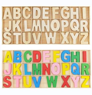 China Europe English 26 Colored Wooden Letters Wooden Numbers For Children Educational Toys for sale