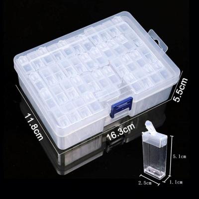 China Viable 42 Grids Clear Plastic Bead Jewelry Box Plastic Containers For DIY Craft for sale