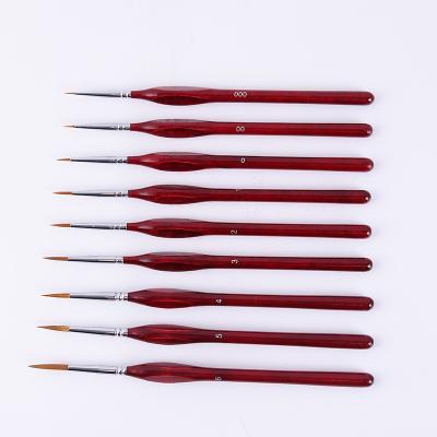 China Paint Bomeijia Produces 6 Packs Crimson Fine Line Triangle Nylon Wood Yarn Pen Art Supplies Hook Set for sale