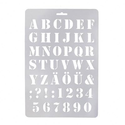 China Hot Sale Plastic Lettering Stencils, Letter and Number Stencil, Paper Craft Painting Alphabet and Number Stencils for sale