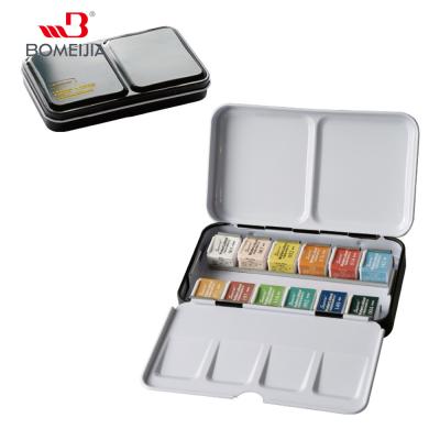 China Top 12/24/36/48 Colors Watercolor Cakes Drawing Solid Water Color Set Iron Paint Box Set For Students Outdoor GTT-12/24/36/48 for sale