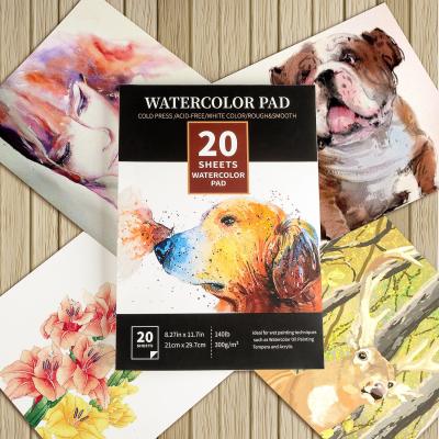 China Hot Selling Amazon Art Student Professional Watercolor Drawing Sketchbook 20 Page Paper Painting Sets for sale