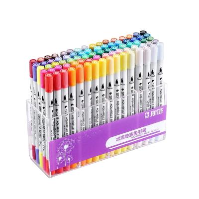 China STA Painting New Products 12 24 Watercolor Brush Pens 36 48 80colors With 0.4mm Tip Fineline Watercolor Ink for sale