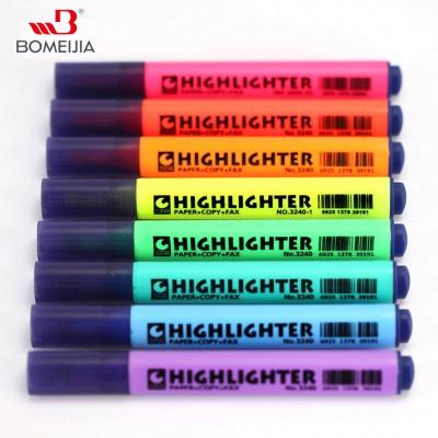 China Pigment Ink STA Highlighters Markers Assorted Colors Bulk Fluorescent 8 Colors Chisel Tip Highlighter Bar Marker Pens Pack for sale