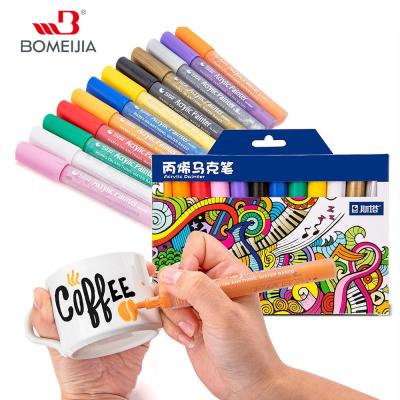 China Pigment Painter Art Stationery Student Supplies Set For DIY Manga Drawing Marker Pen School Sketch Acrylic Paint Marker STA 12/24 Colors Ink for sale