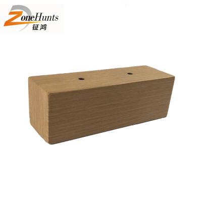 China European Favored Chrome Strong Single Sofa Legs Unfinished Square Wood Sofa Part Leg Quality Wood Furniture Lead Legs for sale