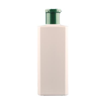 China OEM quality OEM quality lotion cosmetic matte shampoo bottle200ml white discreet luxury square HDPE with lid plastic bottle for sale