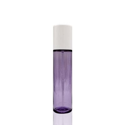 China Luxury In Stock 4 Ounce Wholesale Price Plastic Bottle PET Bottle 120ml Purple Thick Wall Bottle With Pump Cream Sprayer for sale