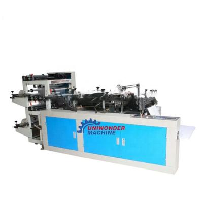 China Hotels Most Popular Automatic HDPE LDPE Disposable Plastic Cpe Hand Sets Making Machine for sale