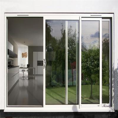 China Modern windproof aluminum glass door sliding door soundproof sliding door for patio for sale