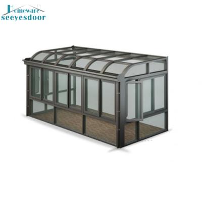 China Modern High Quality Waterproof Aluminum Profile Polycarbonate Seeyesdoor Glass Sunroom For Solarium for sale