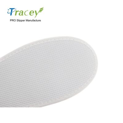 China Hotel Anti-slippery Cheap White Slipper For Men Nap Cloth Disposable Plain Slippers for sale