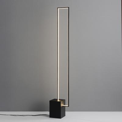 China Modern creative line modern living room floor lamp art bedside bedroom designer model vertical square lamp for sale