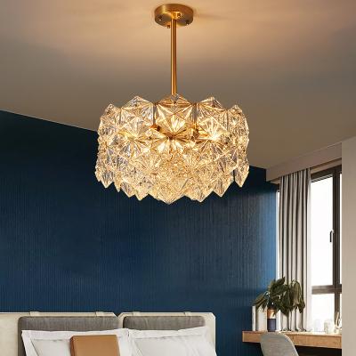 Cina Wholesale Modern Postmodern Light Luxury Crystal Chandelier All Dining Room Copper Single Bedroom Lamp Luxury Simple Living Room in vendita