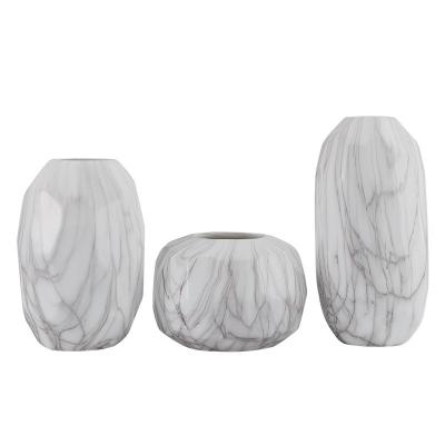 China Modern Simple Marbled Parquet Living Room Furnishing Ceramic Vase Illustrator en venta