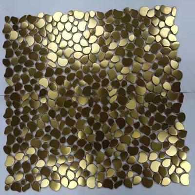 China Parquet Flower Shaped Metal Stainless Steel Mosaic Wall Slab for sale