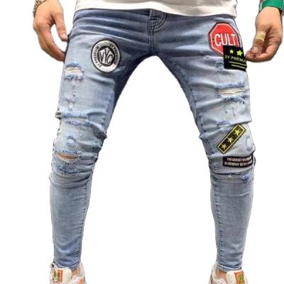 China Hot sale polyester/cotton jeans pants for men's jeans 2021 fashion wholesale skinny men's jeans for sale