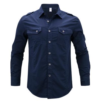 China New High Quality Men's Long Sleeve Shirt 5XL Men's Washed Cotton Shirt Breathable Casual Shirt Big Size for sale