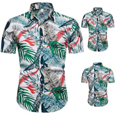 China Breathable Latest Design High Quality Casual Hawaiian Style Popular Short Sleeve Men's 100% Shirts for sale