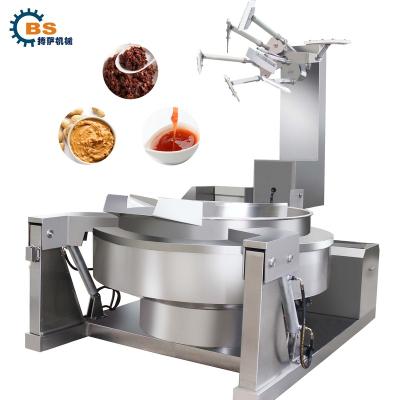 China Automatic Sauce Processing Machine Stainless Steel Multifunctional Electromagnetic Cooking Machine Jacket Kettle With Stirrer for sale