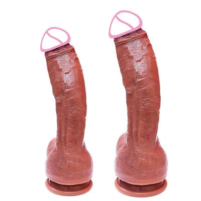 China Realistic Remote Control Female PP Penis Dildo Vibrator Artificial Rubber Woman Toys Dildo Sex Toys For Woman for sale