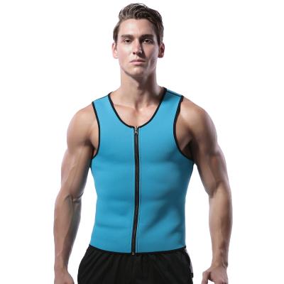 China 2021 Amazon Hot Men's Breathable Gym Waist Trainer Figure Manager Neoprene Sports Vest Corset for sale