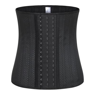 China Breathable 2 Layers Fully Perforated Punch And Seamless Waist Trainers Fabric Breathable Reinforcement High End Women Shapewear for sale