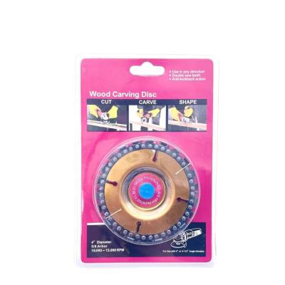 China Deluxe 4inch 22teeth WoodCarvingDisc Chain Disc Angle Grinder For Fish Grinder Power Tool Accessories 5/8 Inch Center Electrophoresis for sale