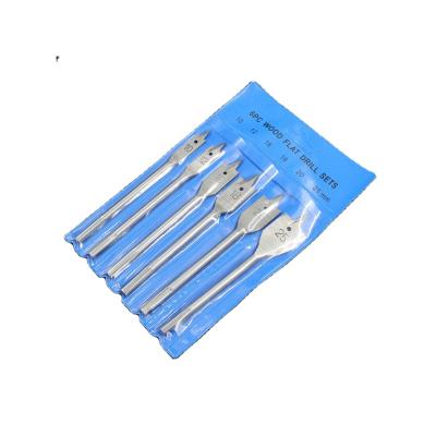 China 6pcs Universal Drill Holes Hex Leg Sharp Tilt Shovel Drill Bit Wooden Flat Carpenter Drill Bit For Carpenter Hand Drilling Tools for sale