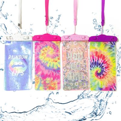 China Waterproof Dye Pastel Phone Tie Pocket Dry Bag Cover Case For Mobile Phone for sale