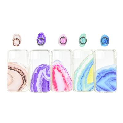 China PORTABLE General Phone Accessories Agate Ring Holder 360 Degree Rotation Pastel Phone Holder Stand for sale