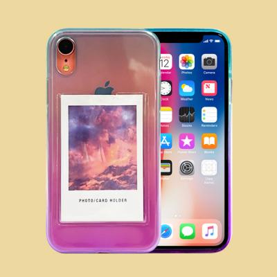 China Clear Colors Shockproof Instax Mini Pocket Protective Phone Case Gradient for sale