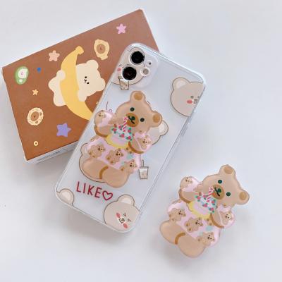 China PORTABLE Mobile Phone Creative Cute Lazy Desktop Lazy Bear Airbag Cartoon CIA Han Feng Logo Custom Logo for sale