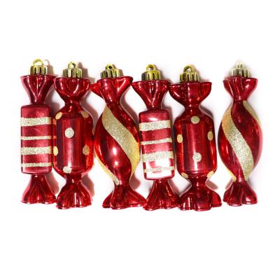 China Plastic New Design Hanging Candy Ornaments Artificial Party Christmas Candy for sale