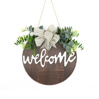 China Letters Are 3D Impacting Amazon Hot Sale Artificial Vintage Decorative Wooden Welcome Sign For Porch for sale