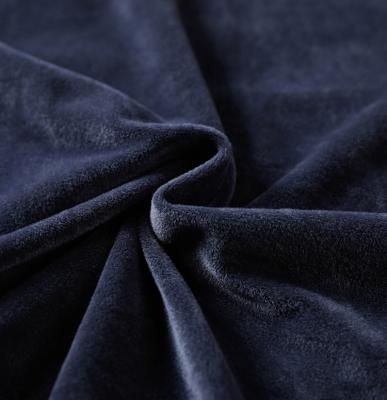 China 100% Super Soft Dyed Comfortable One Color Anti Fire Retardant Polyester Spandex Side Pilling Fabric For Garment for sale