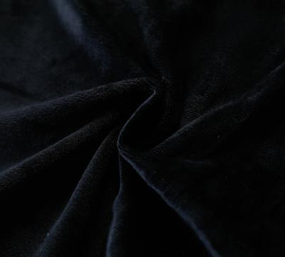 China Black Polyester Crystal Super Soft Wool Anti-static Warm Comfort Cotton 100% Organic Cotton Fabric for sale